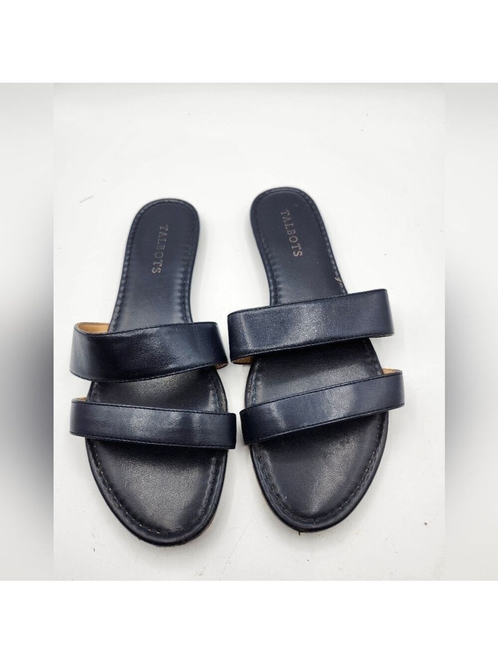 Talbots Women's Dark Blue Slide Sandals